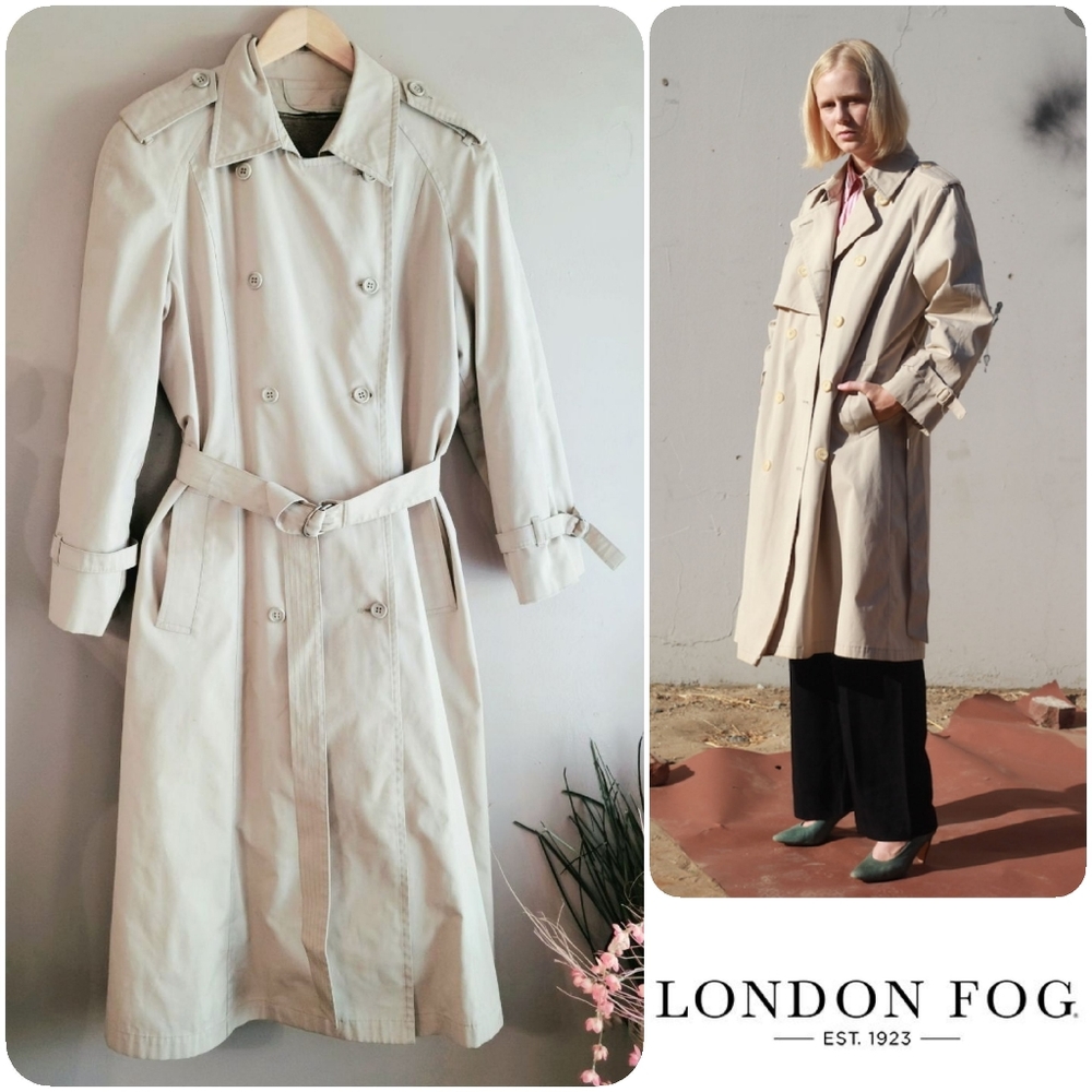 VTG London Fog Maincoats Fully Lined Double Breasted Trenchcoat